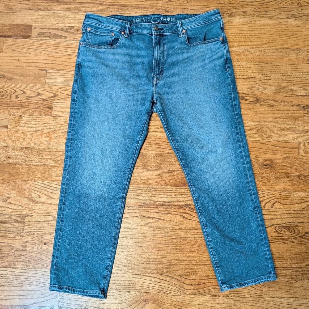 American Eagle Men's Jeans AirFlex+ Slim Straight Medium Wash Size 38x30